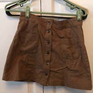 Forever 21 Brown Button Skirt